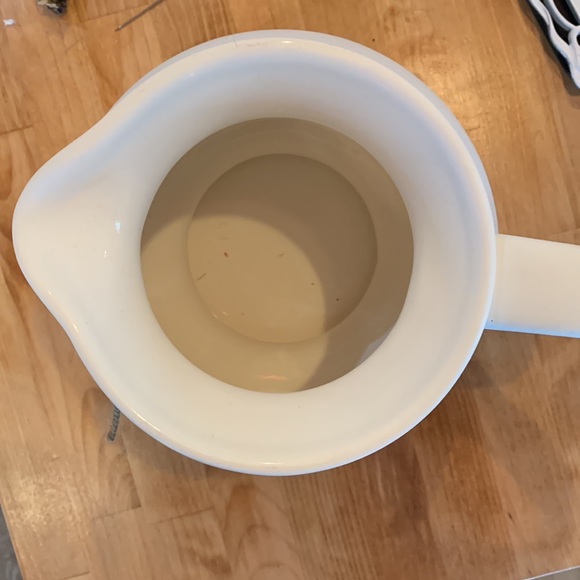 Upcycled Matte White Boho Chic Decorative Pitcher - Picture 3 of 4